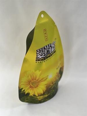 말린 식사를 위한 금속을 입힌 Mylar는 부대 자유로운 모양 주문을 받아서 만들어진 인쇄를 위로 서 있습니다