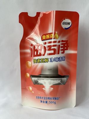 500g 액체 세제 주머니 자유로운 모양 건강 관리 주머니를 위로 서 있으십시오