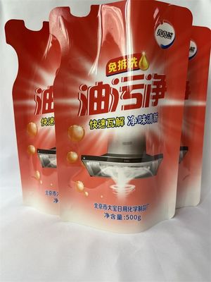 500g 액체 세제 주머니 자유로운 모양 건강 관리 주머니를 위로 서 있으십시오