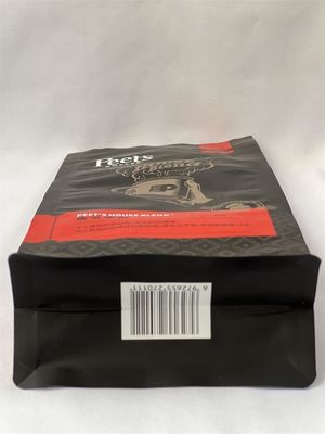 Resealable 상자 주머니 1회분의 커피 봉지 Mylar 편평한 바닥은 불에 구워진 커피 콩을 위해 서 있습니다