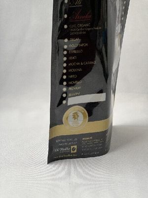 까만 ISO Eco 친절한 커피 주머니는 벨브를 가진 Resealable 1회분의 커피 봉지