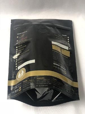 까만 ISO Eco 친절한 커피 주머니는 벨브를 가진 Resealable 1회분의 커피 봉지