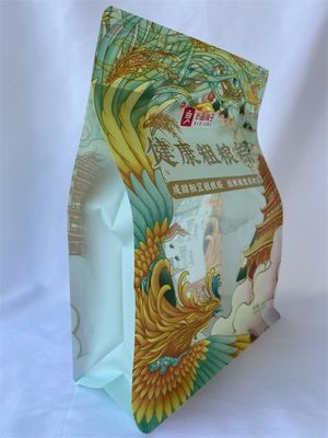 명확한 창 편평한 바닥 음식은 인쇄된 금속 자유로운 480g 관례를 자루에 넣습니다