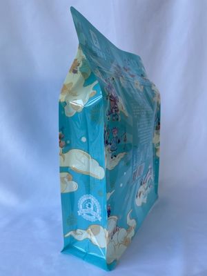 Resealable Flat Bottom Pouches Custom Mylar Heat Seal With Zipper
