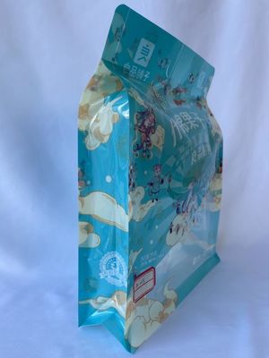 Resealable Flat Bottom Pouches Custom Mylar Heat Seal With Zipper
