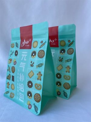 간식을 위한 인쇄된 Mylar 편평한 바닥 비닐 봉투 주문 로고