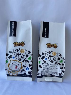 ISO 측 삼각천 친절한 백색 Kraft 종이 주머니 플라스틱에 의하여 박판으로 만들어지는 Eco