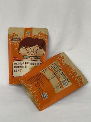 건조한 박판 Kraft는 건조한 고기를 위한 주머니에 의하여 금속을 입힌 포일을 위로 서 있습니다