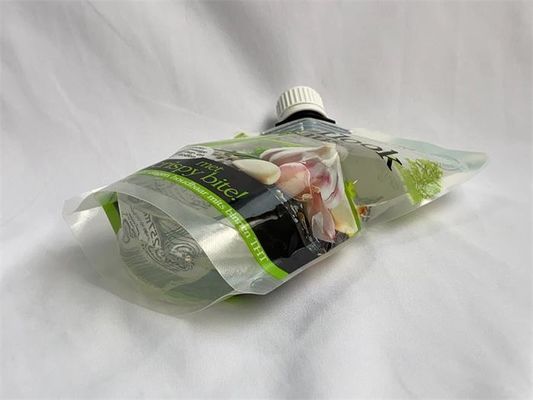 옆 삼각천 모자로 인쇄되는 명확한 플라스틱 주둥이 포장 주머니 관례