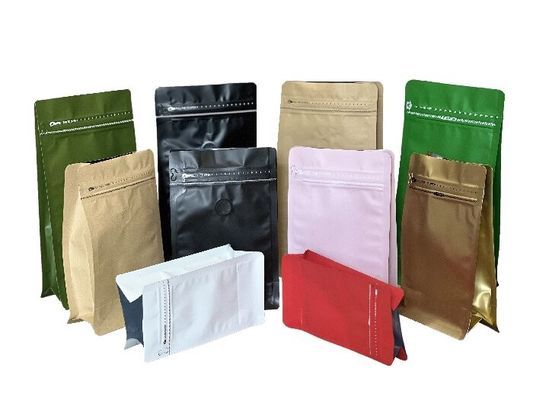 OEM 커피 평면 바닥 가방 우수한 디스플레이와 함께 한 방향 지플 100g-1kg