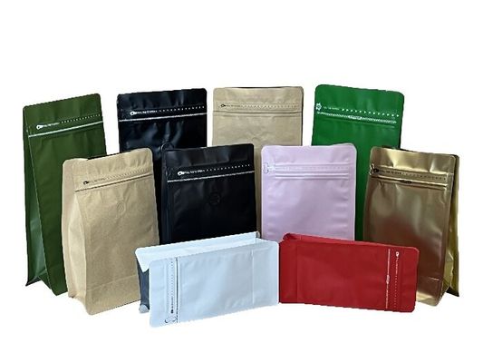 OEM 커피 평면 바닥 가방 우수한 디스플레이와 함께 한 방향 지플 100g-1kg