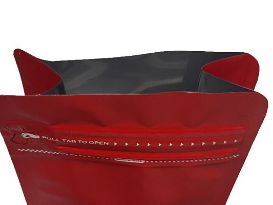 100g 금속화 된 평면 바닥 커피 포장 봉지 밸브 및 지플로크