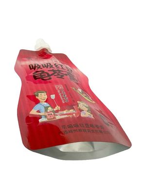 무료 모양 리토트 스푸트 봉지 맞춤형 액체 포장 장벽