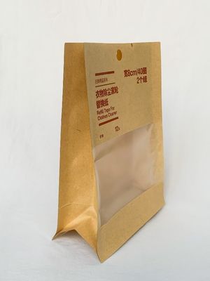 크래프 인쇄 에코 친화적 크래프트 종이를 가진 맞춤형 평면 바닥 가방