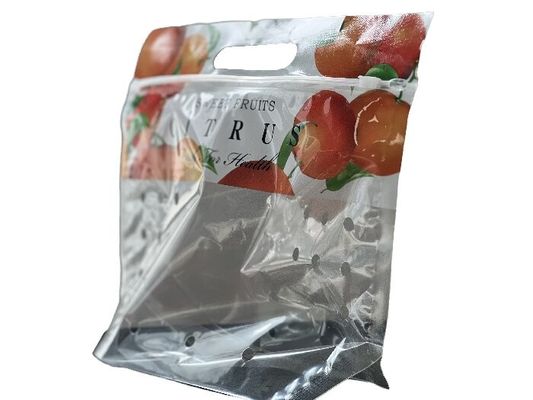 맞춤식 식품 포장 펀치 구멍을 가진 과일을위한 서드업 지퍼 가방