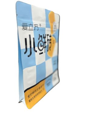 식품 포장용 맞춤형 라미네이트 쿼드 바닥 지퍼 봉지