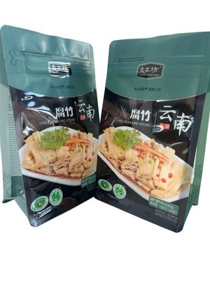 평면 하단 봉지 다시 닫을 수 있는 지퍼 살균 90C-100C-121C-135C